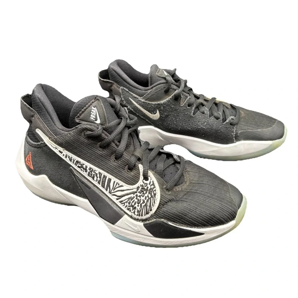 Nike Zoom Freak 2 Giannis Youth Size 4.5 Black White‎ Basketball Shoes CN8574